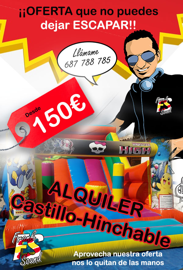 Oferta Alquiler Castillo Hinchable 2018, Desde 150€